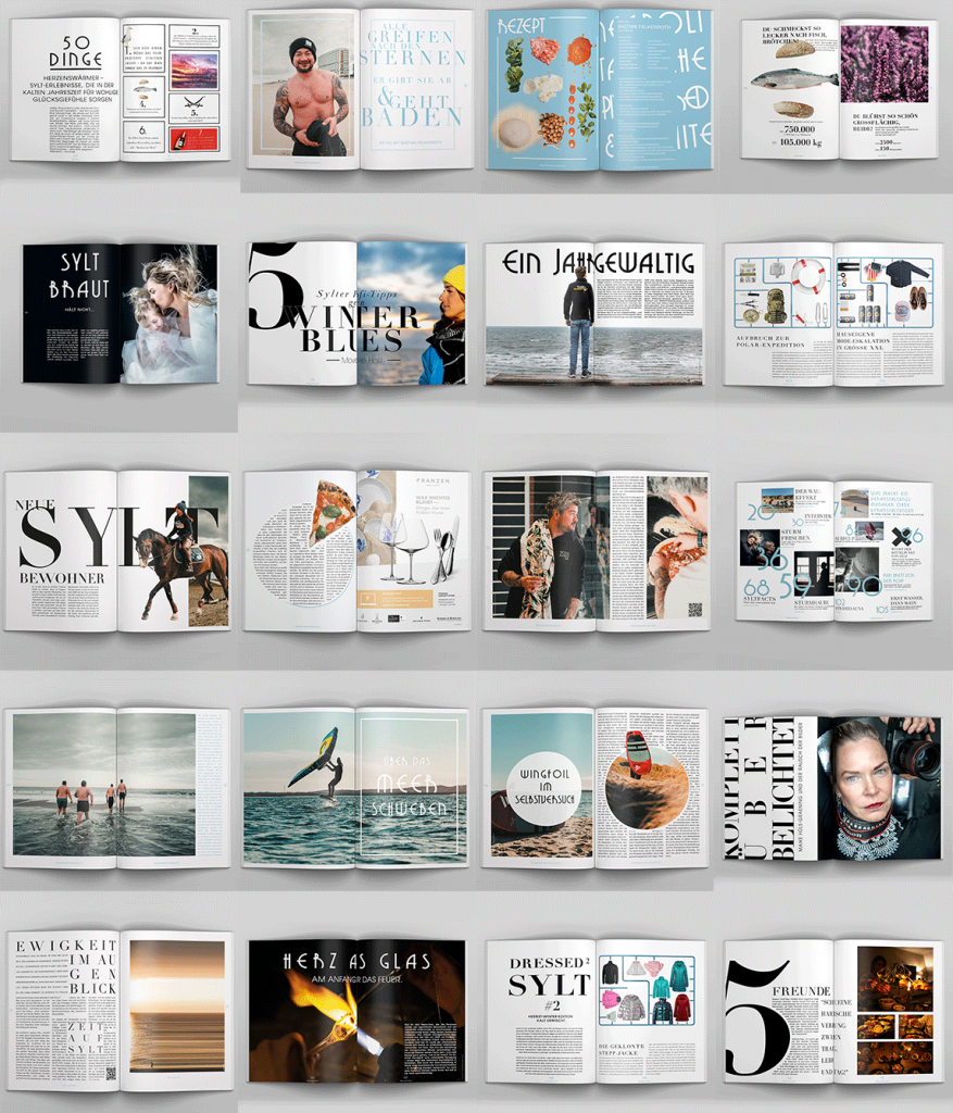 MAGAZIN JUST SYLT ART DIREKTION GRAFIK-DESIGN SYLT AGENTUR WERBEAGENTUR MEDIENAGENTUR